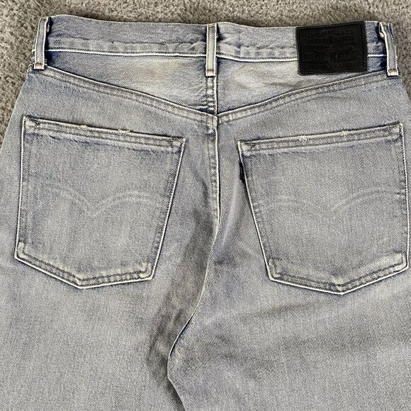 Levis Made & Crafted Barrel Crop Jeans Womens 26 (29x24) Blue Light Wide Tapered - Picture 7 of 16